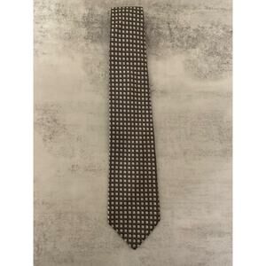 Brooks Brothers Makers 100% Silk Tie Olive Checkerd Check USA 58"